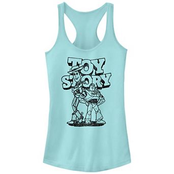 Disney / Pixar's Toy Story Woody And Buzz Lightyear Power Duo Juniors' Racerback Tank Top