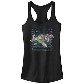 Disney / Pixar's Toy Story Buzz Lightyear Space Ranger Poster Juniors' Racerback Tank Top