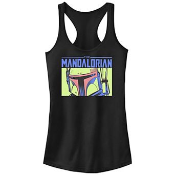 Juniors' Star Wars The Mandalorian Boba Closeup Racerback Tank Top