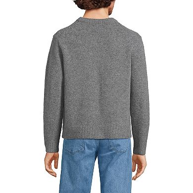 Men's Lands' End Long Sleeve Ultra Soft Oversized Crewneck Sweater