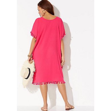 Swimsuits for All Women's Everly Pom Pom Cover Up Tunic