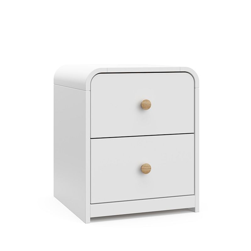 Storkcraft Next Santos 2-Drawer Nightstand, White