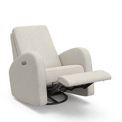 Storkcraft Santa Monica Power Recliner Swivel Glider (Dune Basketweave)