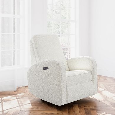 Storkcraft Santa Monica Power Recliner Swivel Glider (Steel Basketweave)
