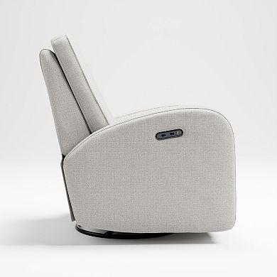 Storkcraft Santa Monica Power Recliner Swivel Glider (Steel Basketweave)