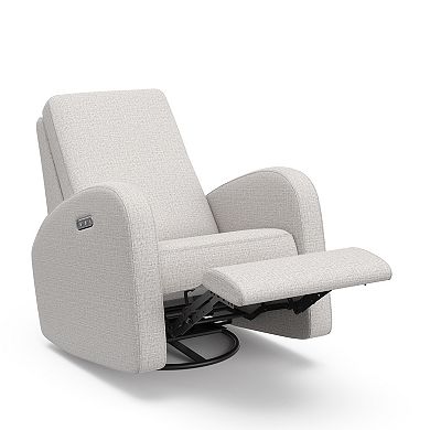 Storkcraft Santa Monica Power Recliner Swivel Glider (Steel Basketweave)