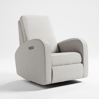 Storkcraft Santa Monica Power Recliner Swivel Glider (Steel Basketweave)