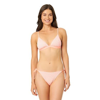 Juniors' Hurley Rib Stripe Cheeky Tie Side Swim Bottoms