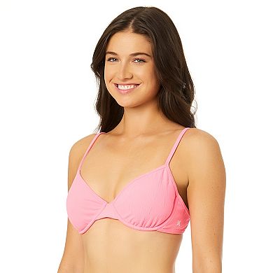 Juniors' Hurley Hibiscus Scrunch Underwire Swim Top
