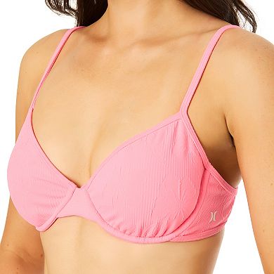 Juniors' Hurley Hibiscus Scrunch Underwire Swim Top