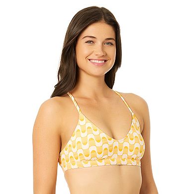Juniors' Hurley Ogee Jacquard Scoop Front Adjustable Swim Top