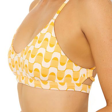 Juniors' Hurley Ogee Jacquard Scoop Front Adjustable Swim Top
