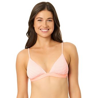 Juniors' Hurley Rib Stripe Triangle Swim Top