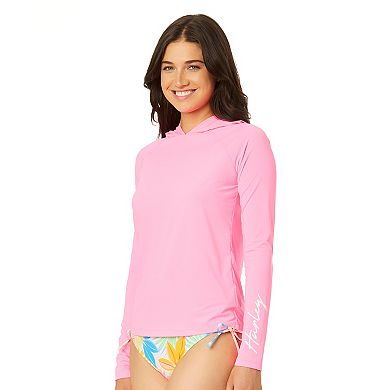 Juniors' Hurley Long Sleeve Hoodie Swim Top