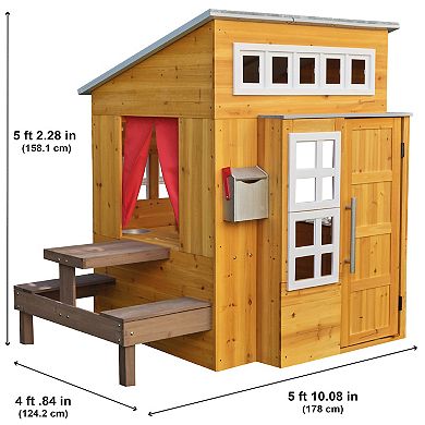 KidKraft Modern Outdoor Wooden Playhouse