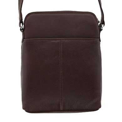CTM Women's Leather Small Crossbody Oganizer
