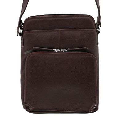 CTM Women's Leather Small Crossbody Oganizer