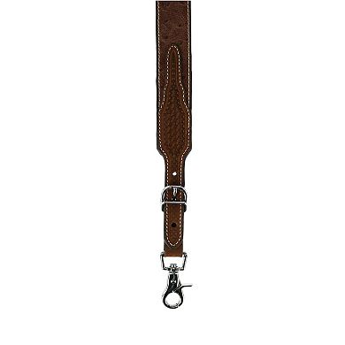 Men's Big & Tall Leather Ostrich Print Suspenders