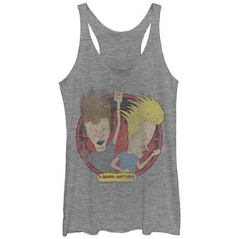 Juniors' Beavis And Butthead Rockin' Out Racerback Tank Top