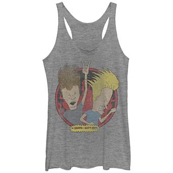 Juniors' Beavis And Butthead Rockin' Out Racerback Tank Top