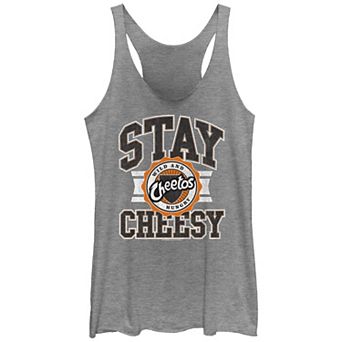 Juniors' Cheetos Stay Cheesy Racerback Tank Top