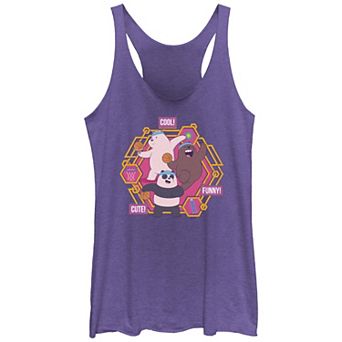Juniors' We Bare Bear Cool, Cute, Funny Racerback Tank Top