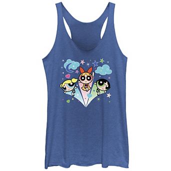 Juniors' The Power Puff Girls Flying Stripes Racerback Tank Top