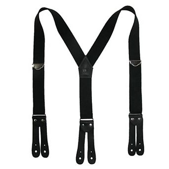 Men's Big & Tall Elastic Button-end Y-back Suspenders