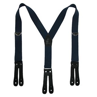 Men's Big & Tall Elastic Button-end Y-back Suspenders