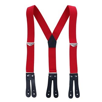 Men's Big & Tall Elastic Button-end Y-back Suspenders