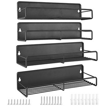 4-Pack Magnetic Spice Rack Organizer for Fridge, Jars, Utensils & Seasonings