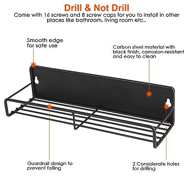 4-Pack Magnetic Spice Rack Organizer for Fridge, Jars, Utensils & Seasonings