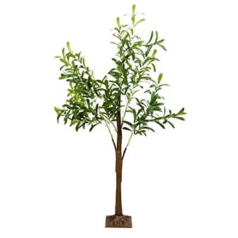 4FT Lighted Olive Tree 180 LED Artificial Tree with Remote, 8 Modes & Warm White Lights