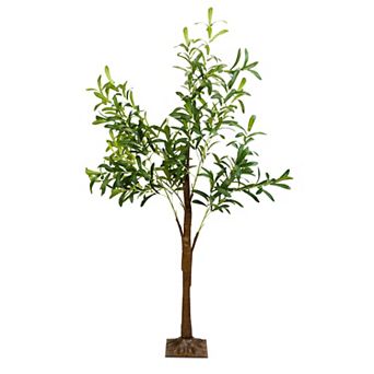 4FT Lighted Olive Tree 180 LED Artificial Tree with Remote, 8 Modes & Warm White Lights