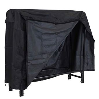 4FT Firewood Log Rack Cover Rectangular Wood Rack Cover