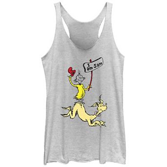 Juniors' Dr. Seuss I Am Sam I Am Ride Racerback Tank Top