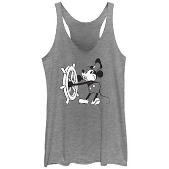 Disney's Mickey Mouse Steamboat Willie Cruising Juniors' Racerback Tank Top