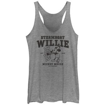 Disney's Mickey Mouse Steamboat Willie Est. 1928 Juniors' Racerback Tank Top