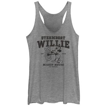 Disney's Mickey Mouse Steamboat Willie Est. 1928 Juniors' Racerback Tank Top