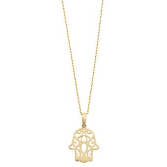 Karat Rush 14k Gold Hamsa Pendant Necklace