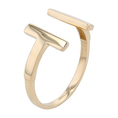 Karat Rush 14k Gold Open Double Bar Ring
