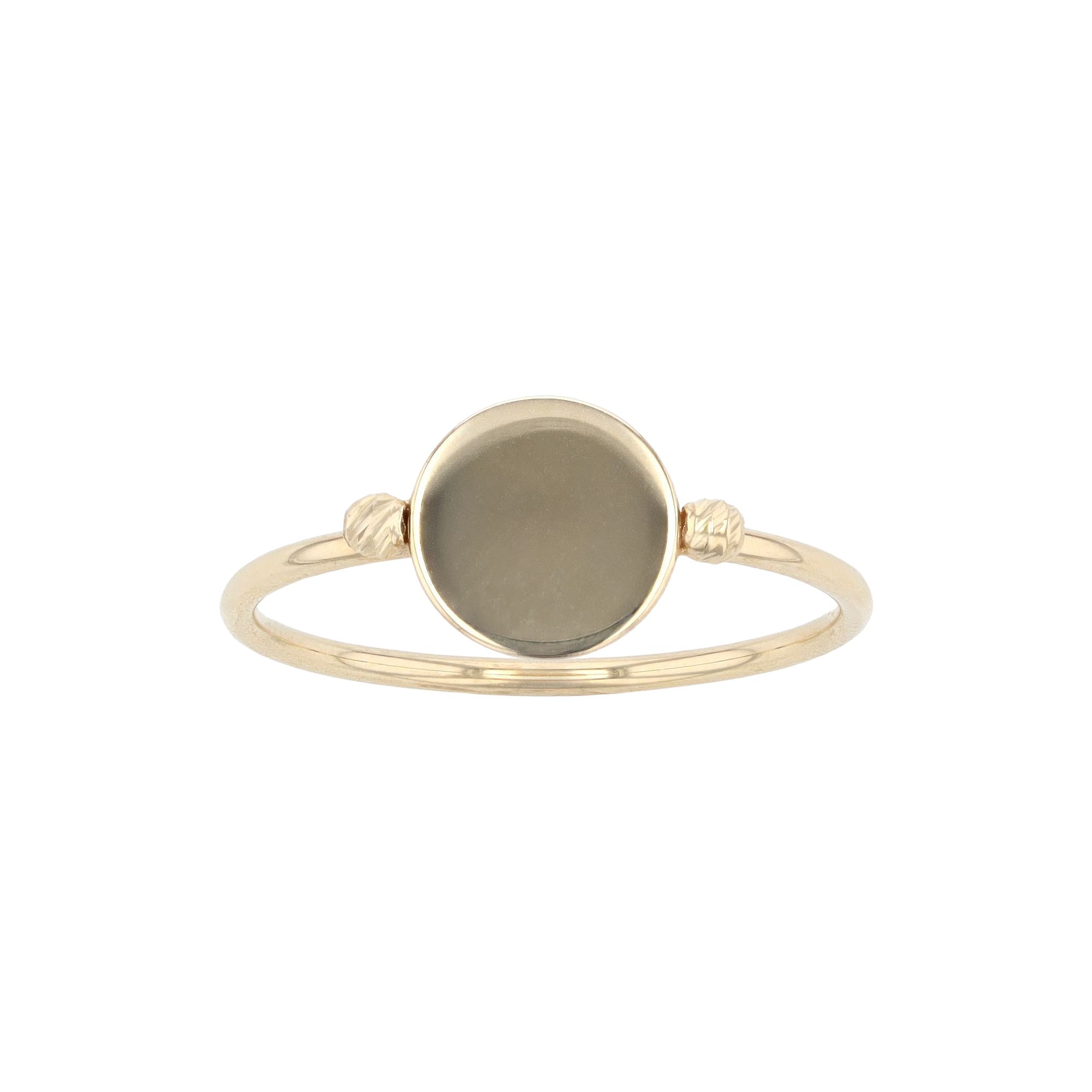 14k Gold Disc Ring, Womens, Size: 7
