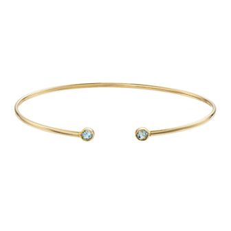 Karat Rush 14k Gold Gemstone Cuff Bangle Bracelet