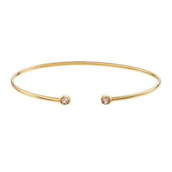 Karat Rush 14k Gold Gemstone Cuff Bangle Bracelet