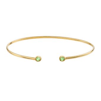 Karat Rush 14k Gold Gemstone Cuff Bangle Bracelet
