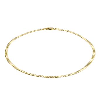 Karat Rush 14k Gold Comfort Diamond-Cut Curb Anklet