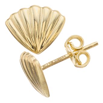 Karat Rush 10k Gold Sea Shell Earrings