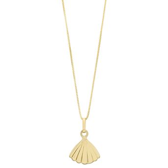 Karat Rush 10k Gold Sea Shell Pendant Necklace