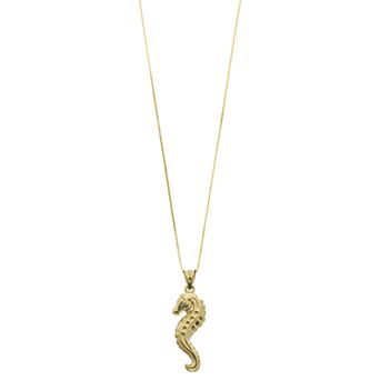 Karat Rush 10k Gold Seahorse Pendant Necklace