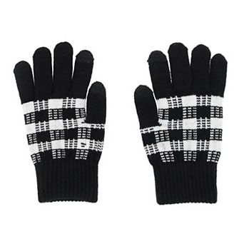 Grand Sierra Women's Touchscreen Buffalo Plaid Knit Winter Glove